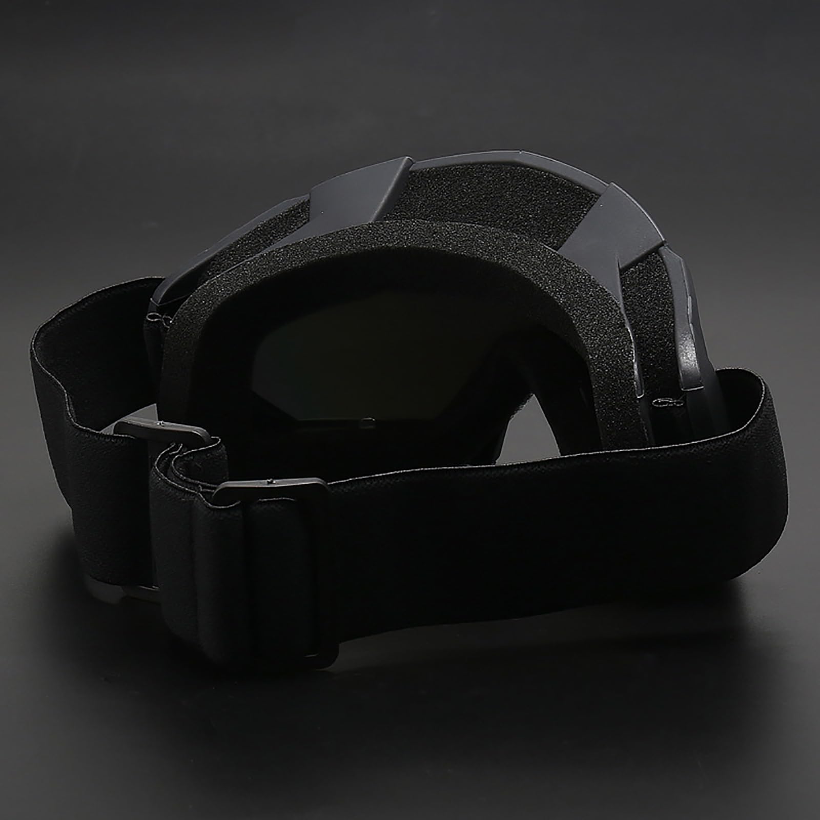 Paquete de 2 gafas de motocross color negro mármol con 2 polainas para el cuello, para motocicleta, ATV, equitación, esquí, carreras