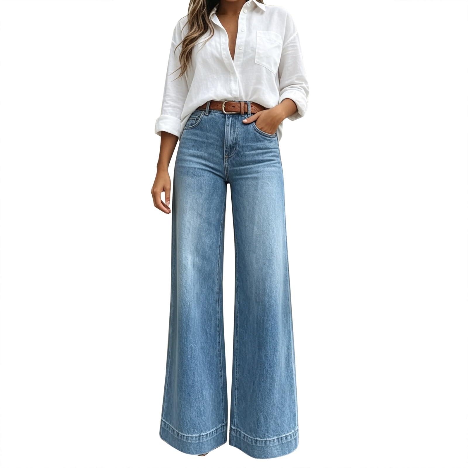 Jeans Larghi Donna Vita Bassa Jeans Baggy Leggeri Curvy Pantaloni Vita Alta Larghi Gamba Larga Tempo Libero Pantaloni Denim Elasticizzati Casual Taglie Forti Con Tasche Pantalone Y2k Comodi Push Up