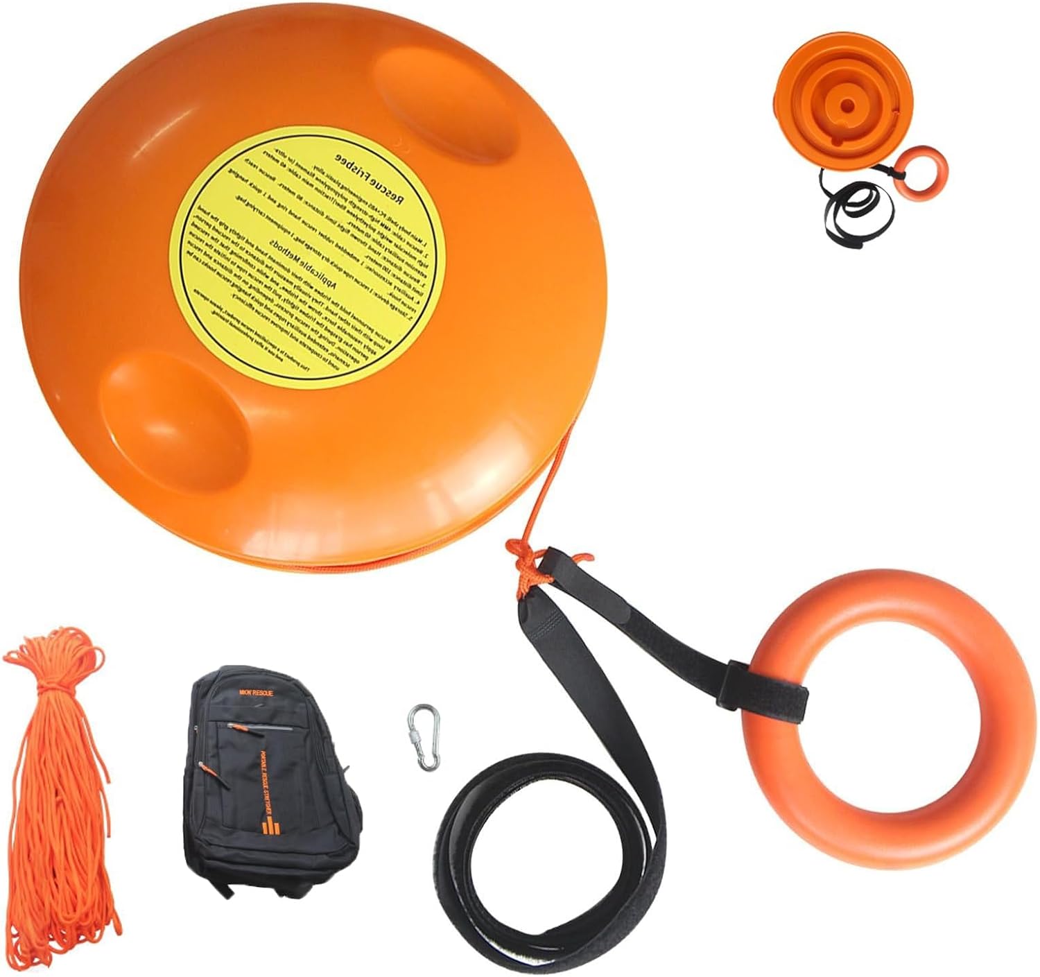 Save Throwing Flying Disc, Emergency Save Flying Disc with 40m/131ft Rope,Throwable Flotation Device, Easy Grip, High Buoyancy Emergency Device for Kayaking, Rafting Boat, Canoe