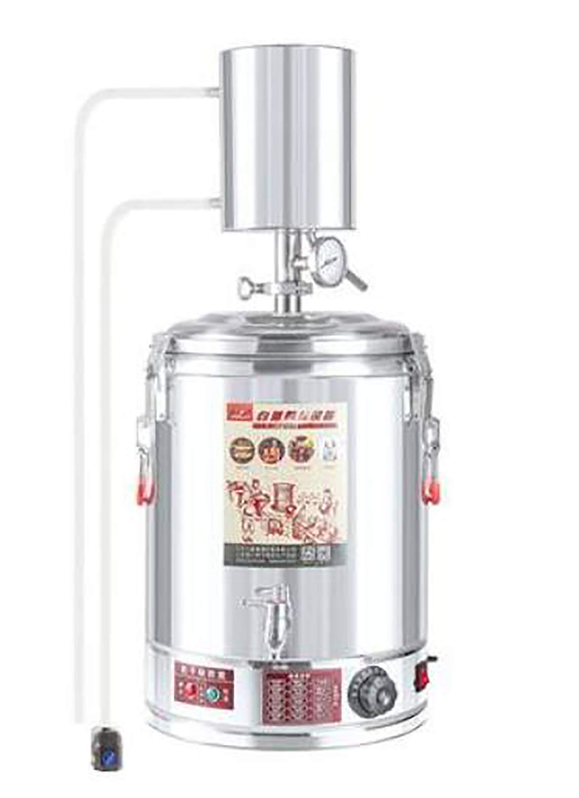 Nuevo destilador automático de alcohol todavía con calefacción y ajuste de temperatura Fermentación de temperatura Kit (50 L)