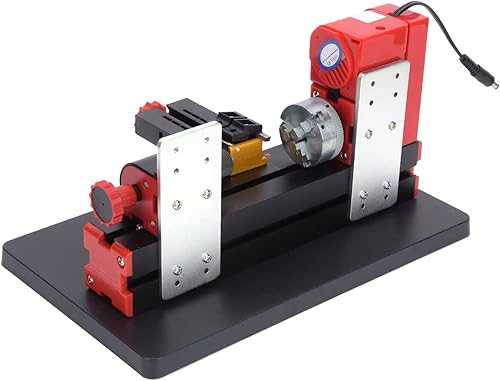 Miniatura 7 de ViaGasaFamido Kit de torno de metal 24W Mini máquina de torno motorizado 20000RPM DIY modelado herramienta de carpintería enchufe de EE. UU. Control