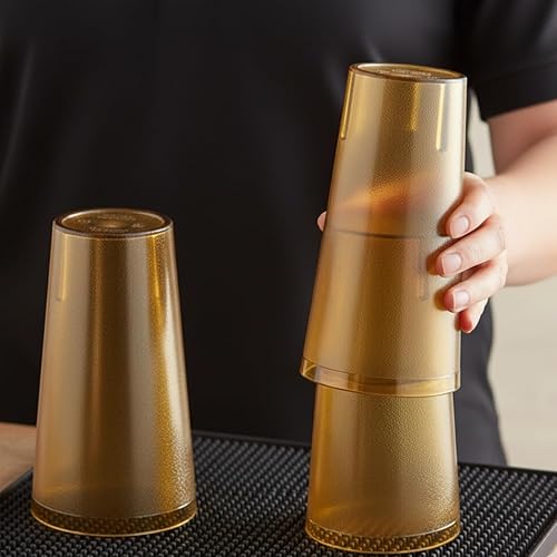 Vista 50 de Juego de 12 vasos de color transparente de 5 oz. Vasos de té helado reutilizables de alta calidad, apilables, aptos para lavavajillas, resistentes a