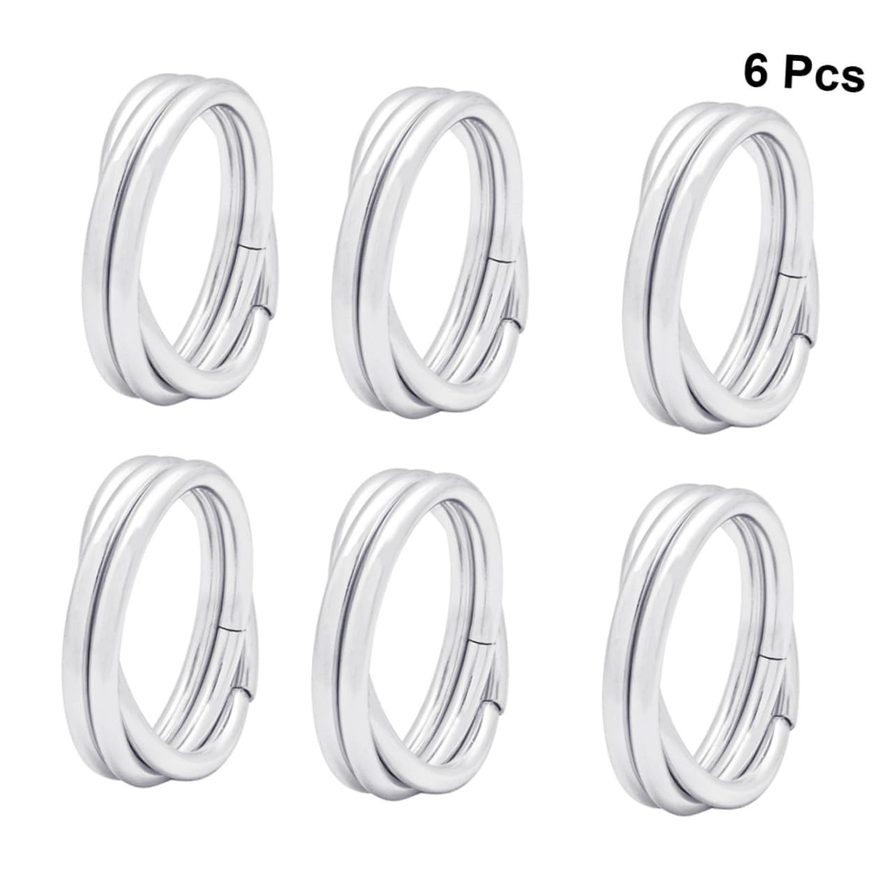 Anelli Portatovaglioli Creativi in Acciaio Inox 6 Pezzi | Argento, per Party e Ricevimenti, Decorazione Duratura, Stile Unico per Tavola e Banchetto
