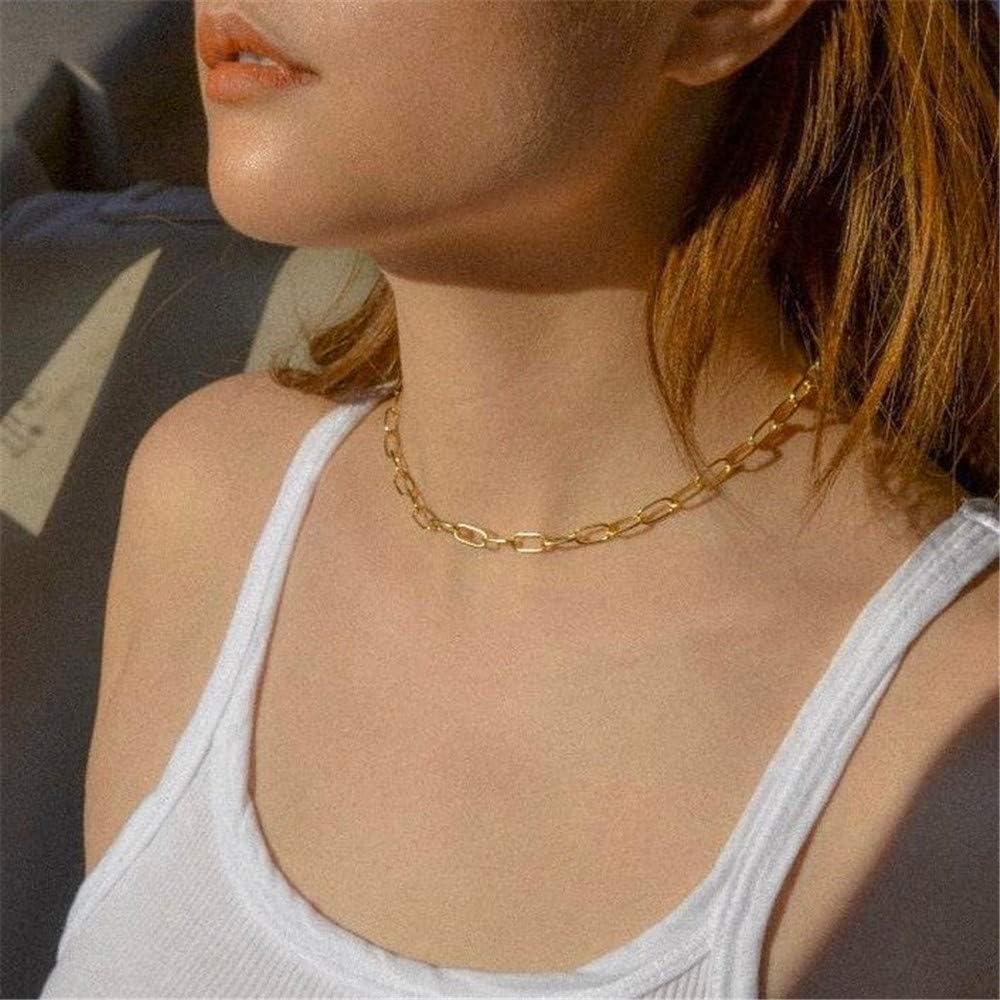 Turandoss Dainty Layered Choker Necklace, Handmade Y Pendant Necklace Multilayer Bar Disc Necklace Adjustable Layering Choker Necklaces for Women - Image 3