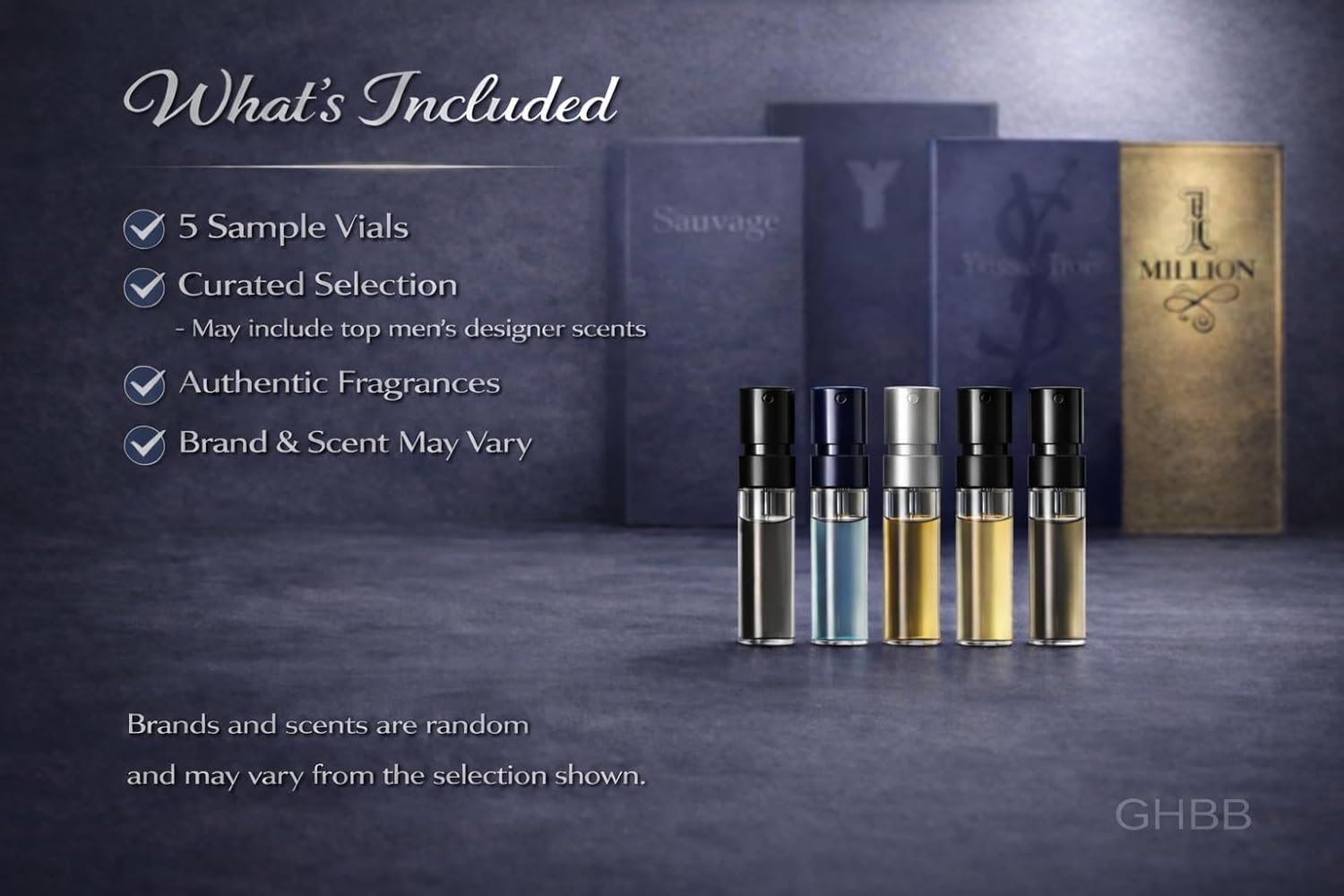 Men’s Cologne Sample Discovery Set – Top Designer High-End Luxury Fragrance Mini Vial Sampler | Random Assortment Travel Gift Pack for Husband, Dad, Boyfriend – Holiday & Party Gift (5 Pieces) - Image 2