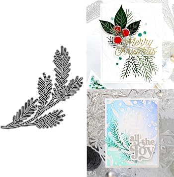 Christmas Pine Tree Branches Metal Cutting Dies Sets for Card Making