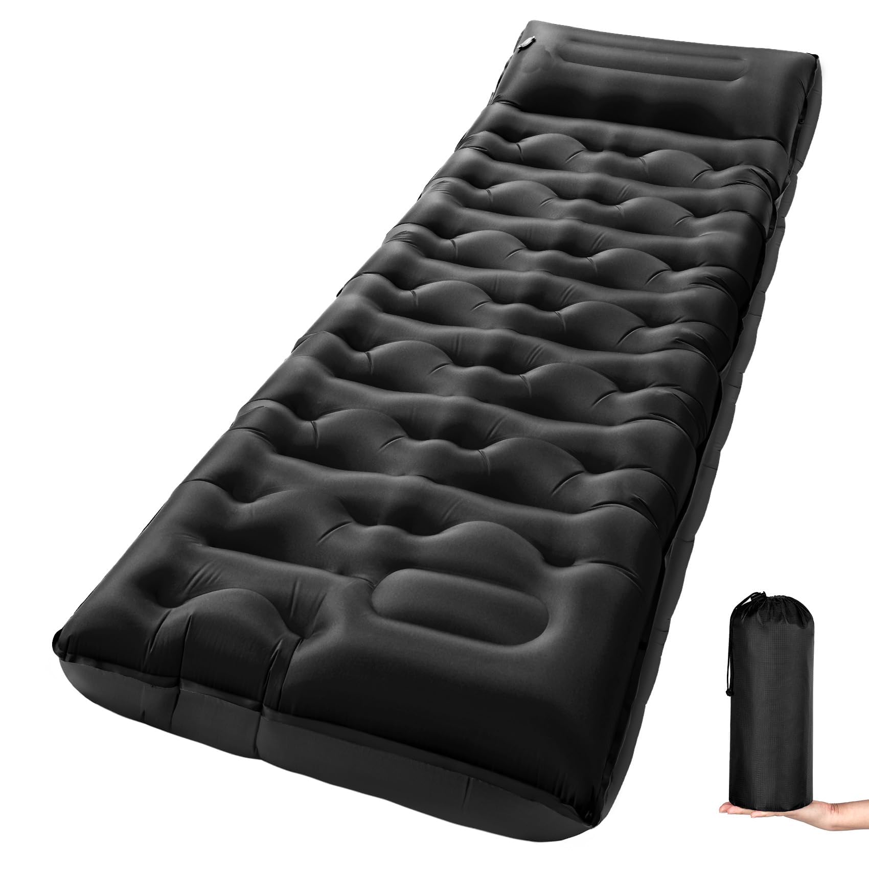 Photo 1 of KASBAH Camping Sleeping Pad,Extra Wide 6 inch Thick Inflatable Sleeping Pads with Built-in Foot Pump and Pillow,Ultralight Camping Mat Gear for Outdoor Hiking,Camping
