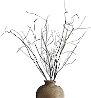Eiyye Lifelike Curly Willow Branches - Bendable Artificial Twigs 5pcs 29in Faux Plants for Farmhouse Home Garden Office Decor