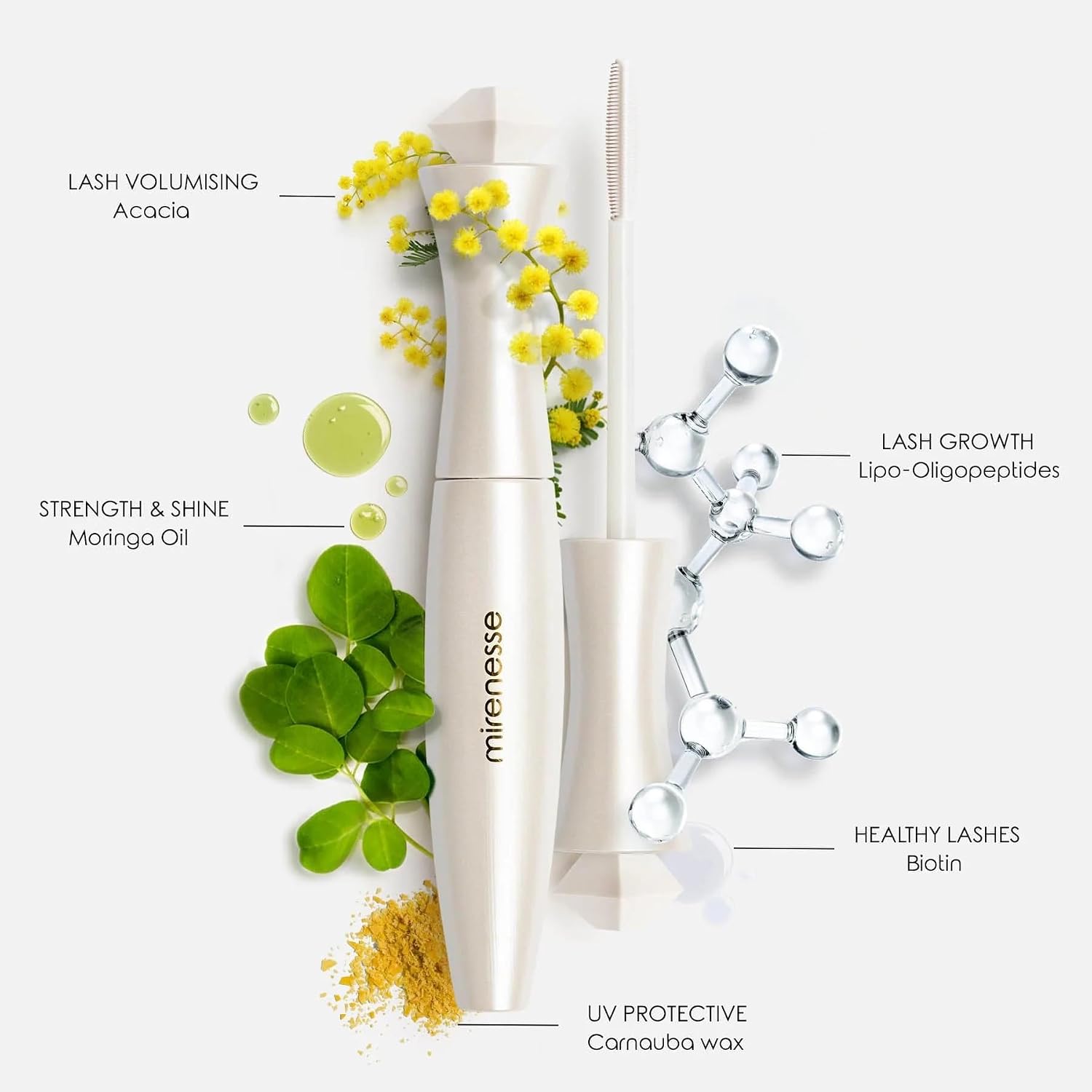 Mirenesse 4D Mega Volume Lash Primer + Super Volume Mascara Duo - Black - Curl Enhancing