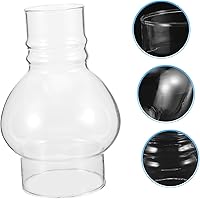 Vista 4 de Pantalla redonda para lámpara de aceite con diseño grueso a prueba de viento para decoración del hogar y regalo de alta transmisión de luz