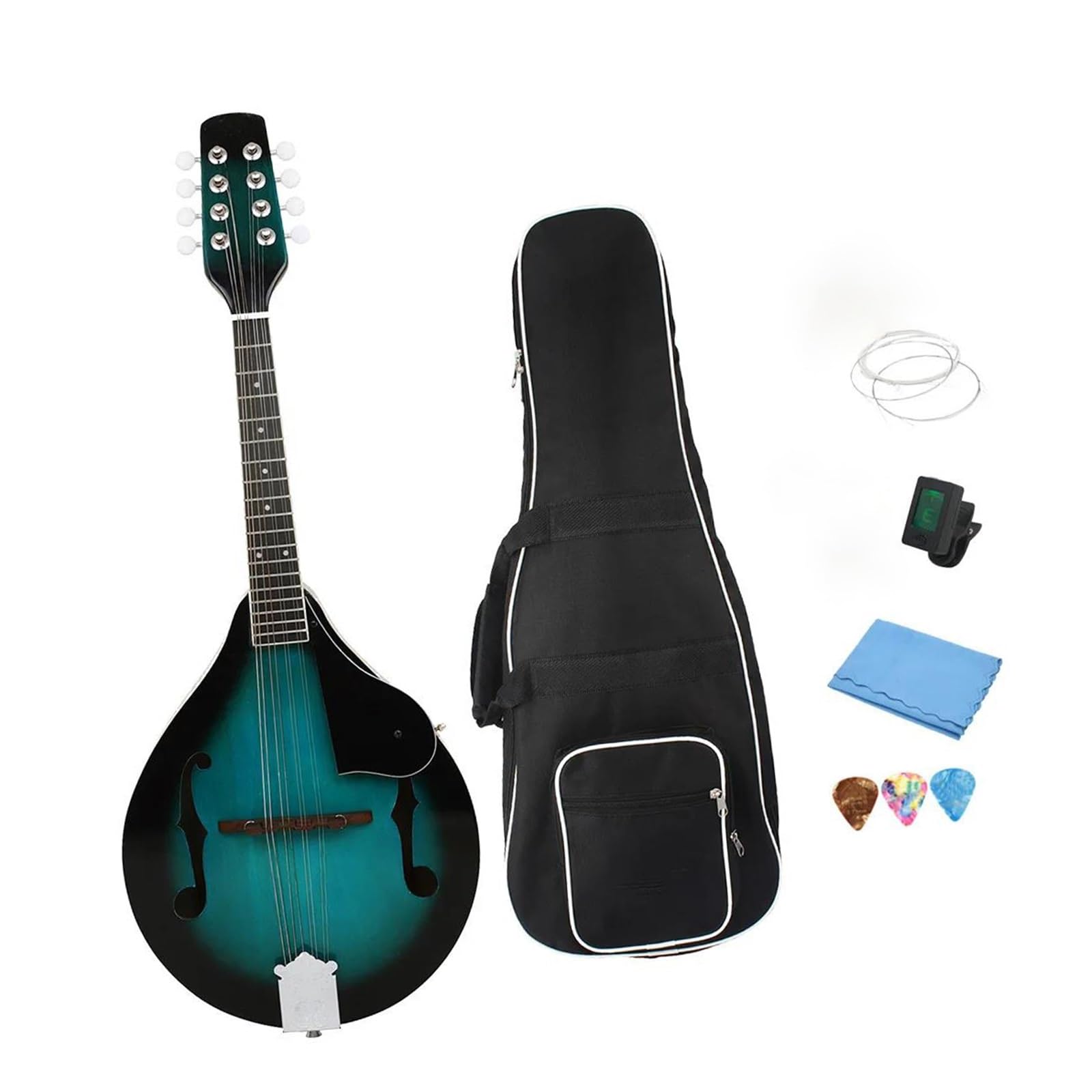 Instrument De Mandoline Pour Adulte Ensemble De Guitare À Huit Cordes Verte Avec Mandoline Pour Instrument De Musique