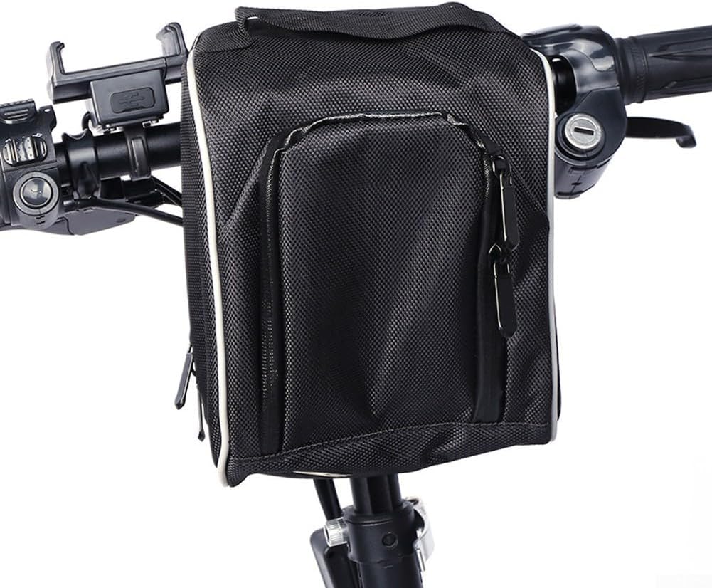 Waterproof Ebike Battery Storage Case for Controller Junction Box | Plastic Electronic Enclosure with Reflective Strips | For Handlebar(Front bag Small)