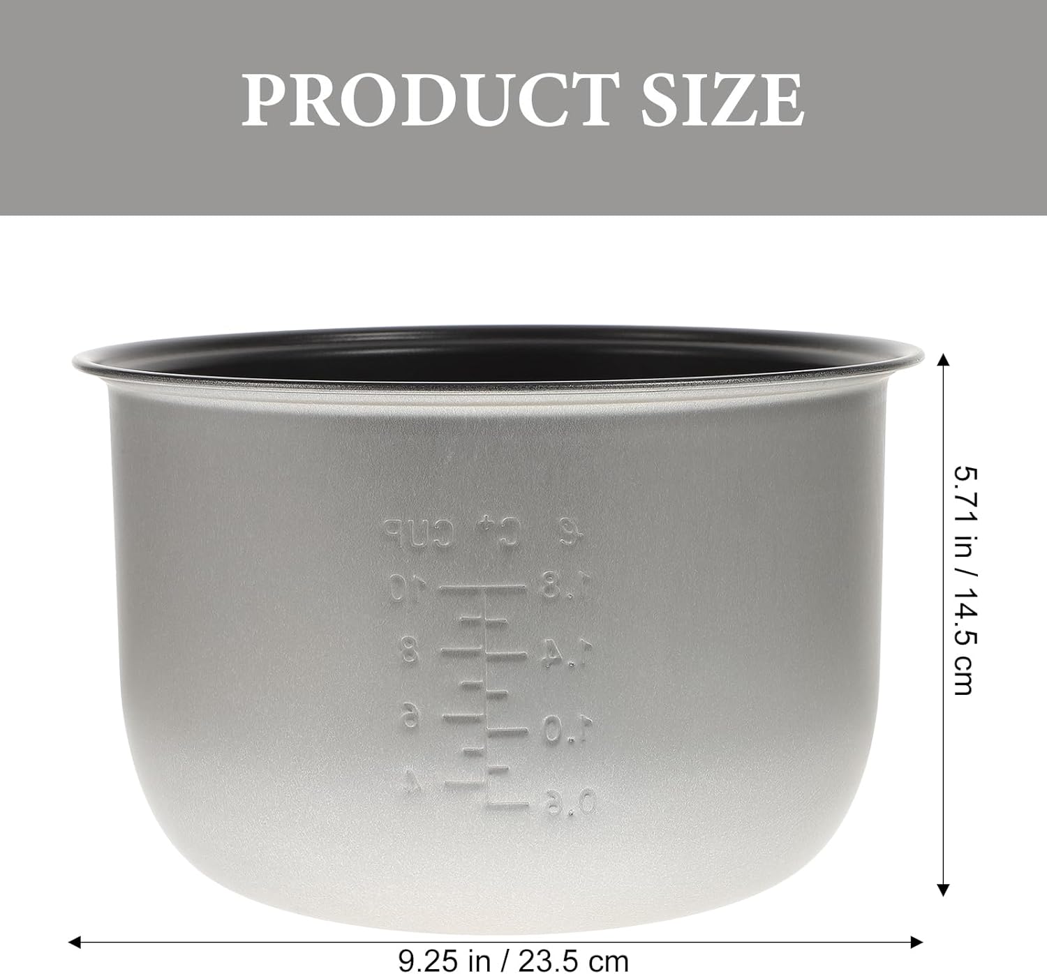 Rice Cooker 10 Cup Rice Cooker Inner Pot Replace Liner Nonstick Cooking Pot Inner，4.5Qt Aroma