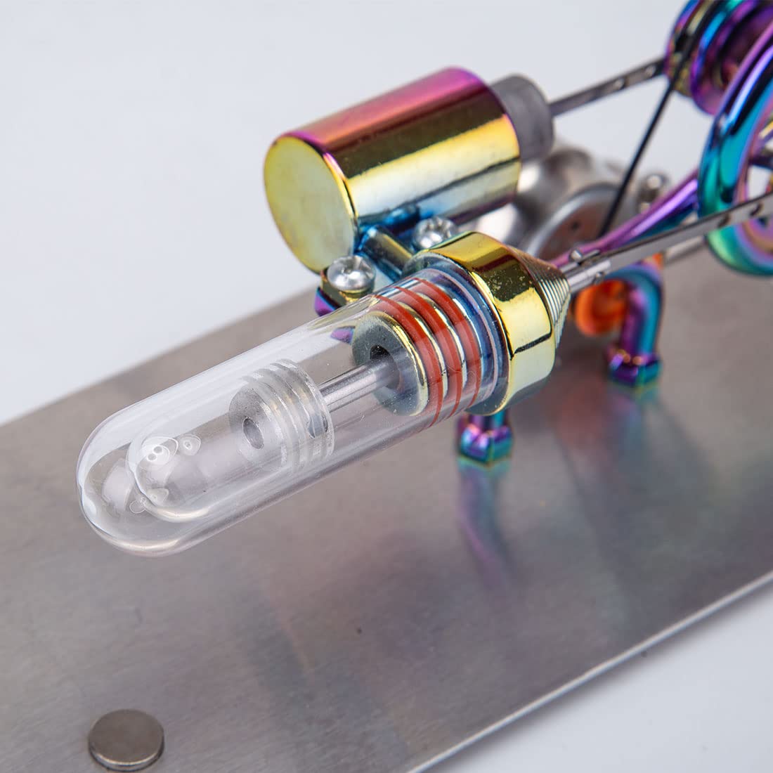 Motor Stirling De Aire Caliente Con Generador Eléctrico Y LED – Kit Educativo En Aleación De Zinc, Regalo Para Ingenieros Y Estudiantes
