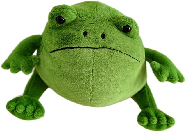 PEDEIECL Frog Plush Pillow Round Plush Pillow Super Soft and Comfortable Plush Frog Toy Durable Frog Plush Toy, Plush Stuffed Frog Pillow Toy-20cm Children's Plush Animal Pillow (frog-A, 20cm)