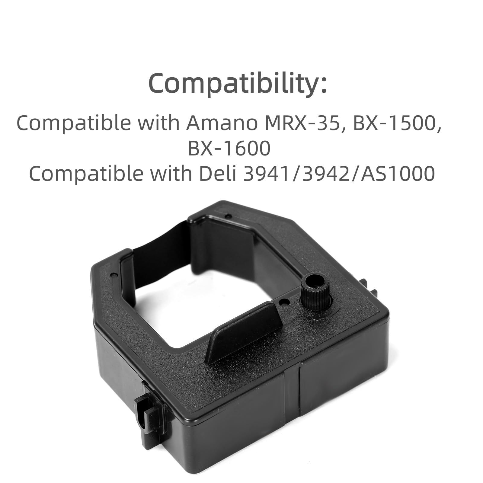 2Pcs Nero Cartucce Nastro OE CE-319252 (52x50mm) Compatibile Con Amano MRX-35/ BX-1500/ BX-1600 Compatibile Con Deli 3941/3942/ AS1000