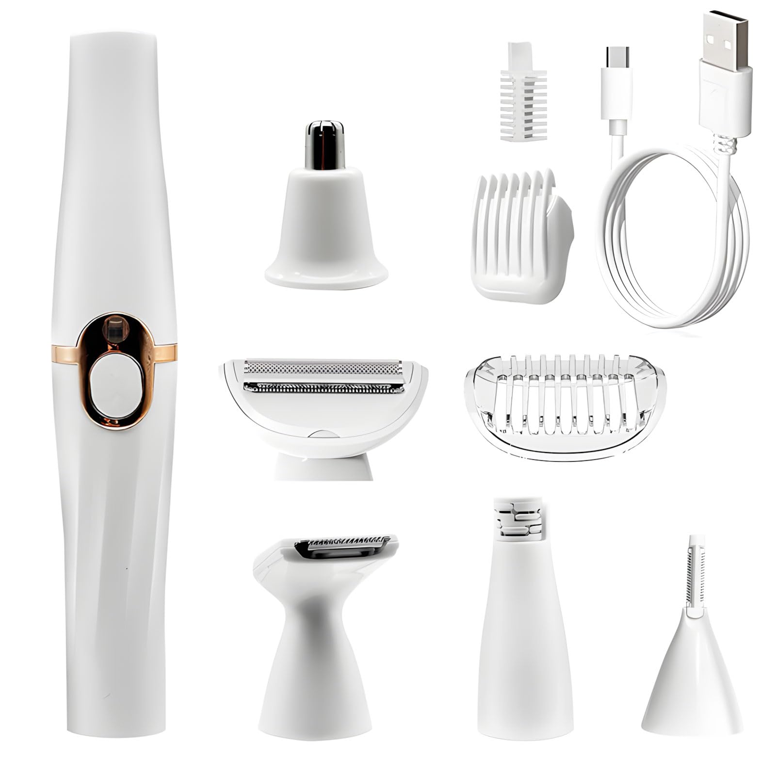 Expunger de cabello integrado para adaptarse a la cara, depilación con ejecutivos desmontables para pieles delicadas, plan de viaje fácil de quitar, dispositivo de extracción simple