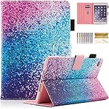 iPad Mini Case, iPad Mini 2/3/4/5 Case, Dteck Slim Folio Stand Protective Leather Wallet Cover with Smart Auto Wake/Sleep for iPad Mini 1/Mini 2/Mini 3/Mini 4/Mini 5th Generation, Rainbow Sand