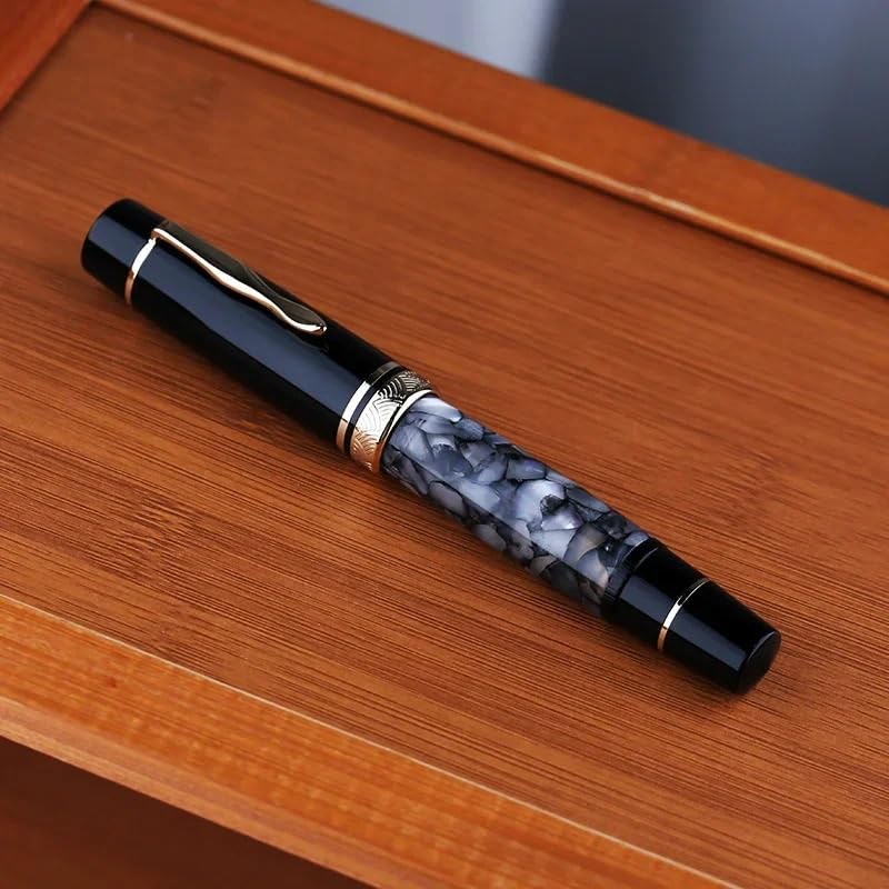 Stylo plume à piston orange EF 0,4 mm doté d'un réservoir grande capacité
