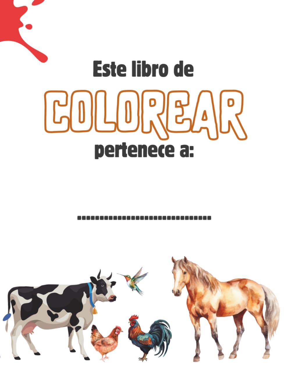 Animales reales para colorear, libro Infantil: 32 Ilustraciones realistas para desarrollar observación, concentración y motricidad fina (+3 años)