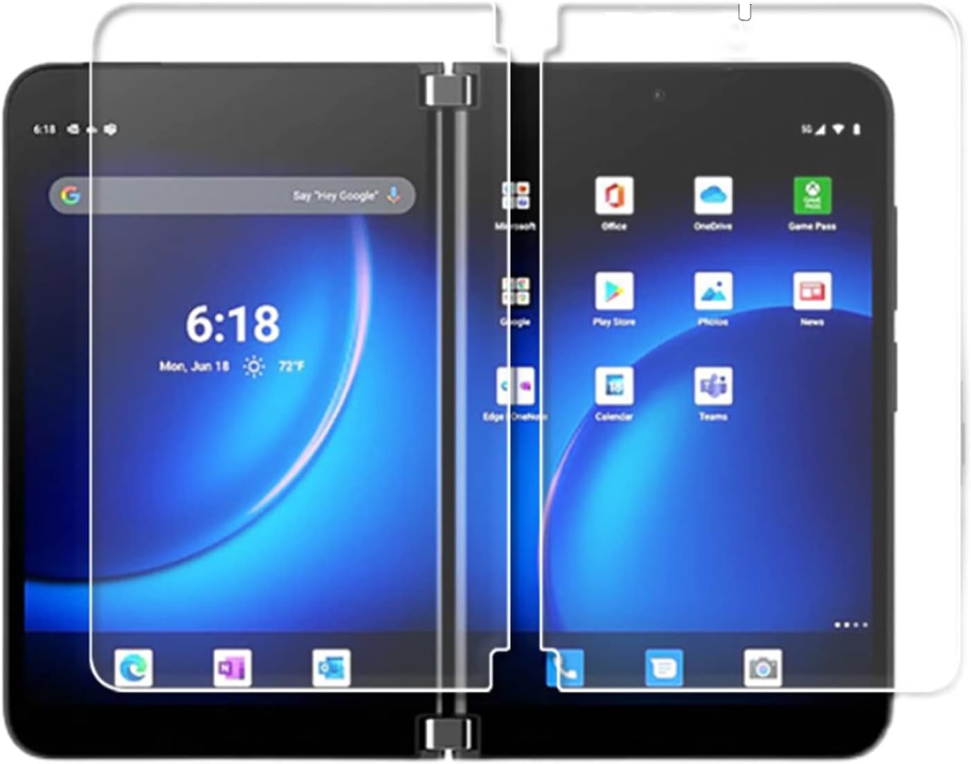 2 PCS Screen Protector Designed for Microsoft Surface Duo 2, Left Screen and Right Screen Protector Film High Definition Clear Shield TPU