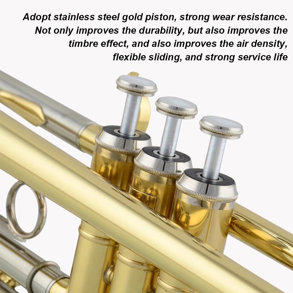 GAGALU B-Flat Lacquered Trumpet with Transparent Treble and Bass, Suitable for Professional Stage Performance, Grade Examination, Teaching