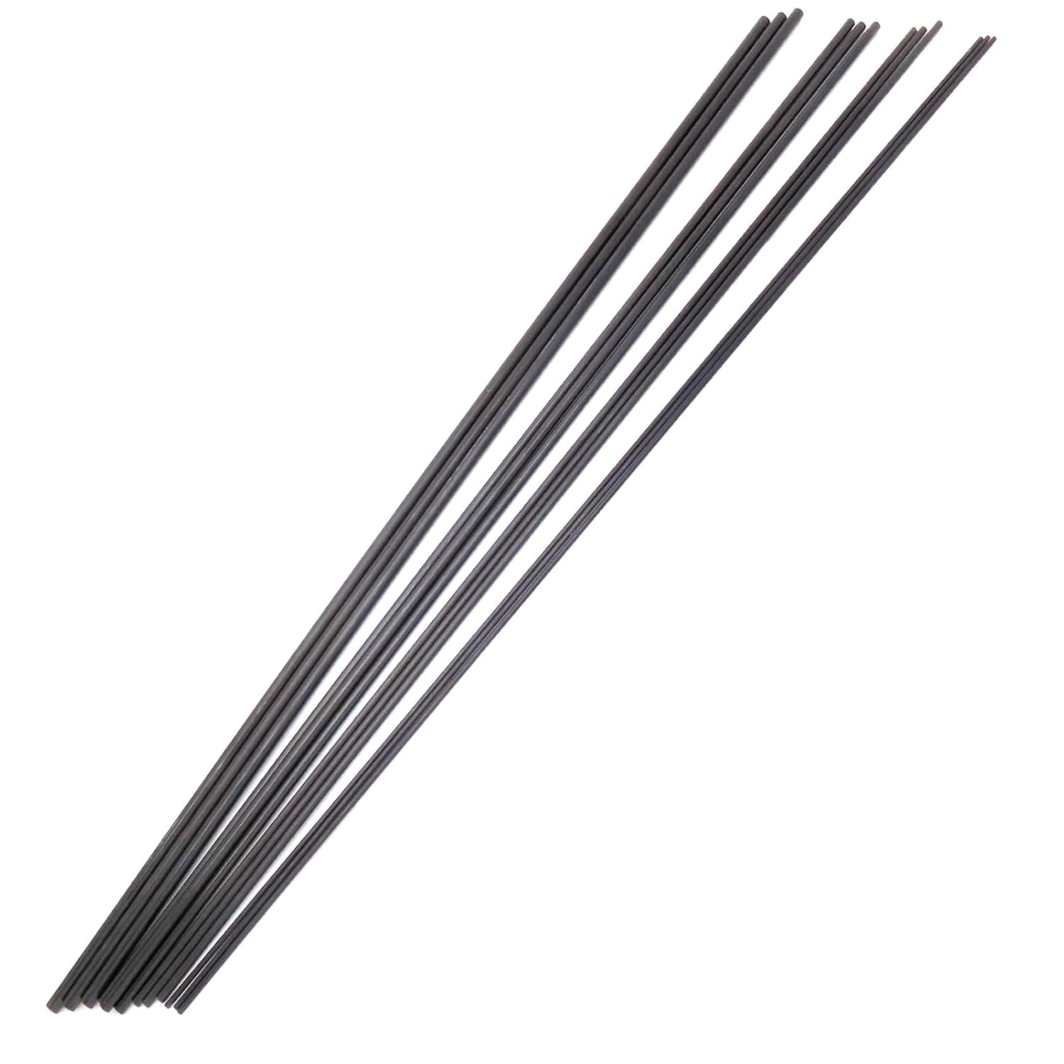 5pcs 6mm x 1000mm Carbon Fiber Round Rods (5 Count / 6mm Diameter / 1-Meter Length)