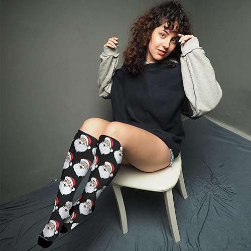 Miniatura 4 de devor Thigh High Socks Long Socks for Girls Dress Sock Funny Santa Claus Socks