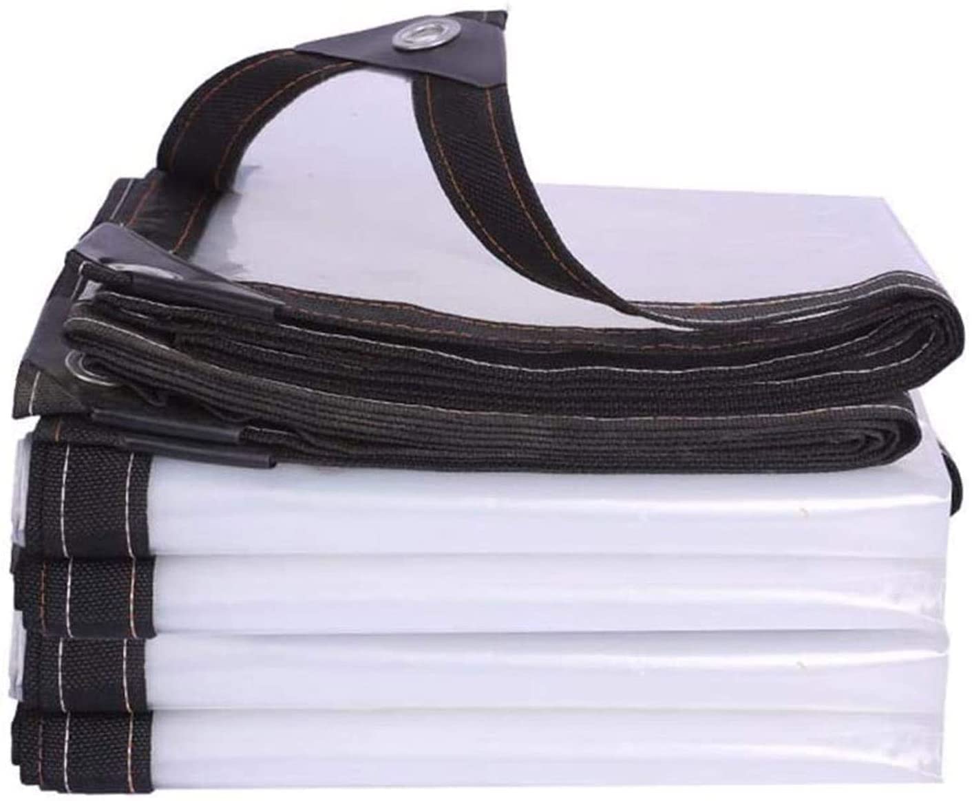 Lona transparente 1x1m impermeable de poliéster con ojales para proteger el jardín