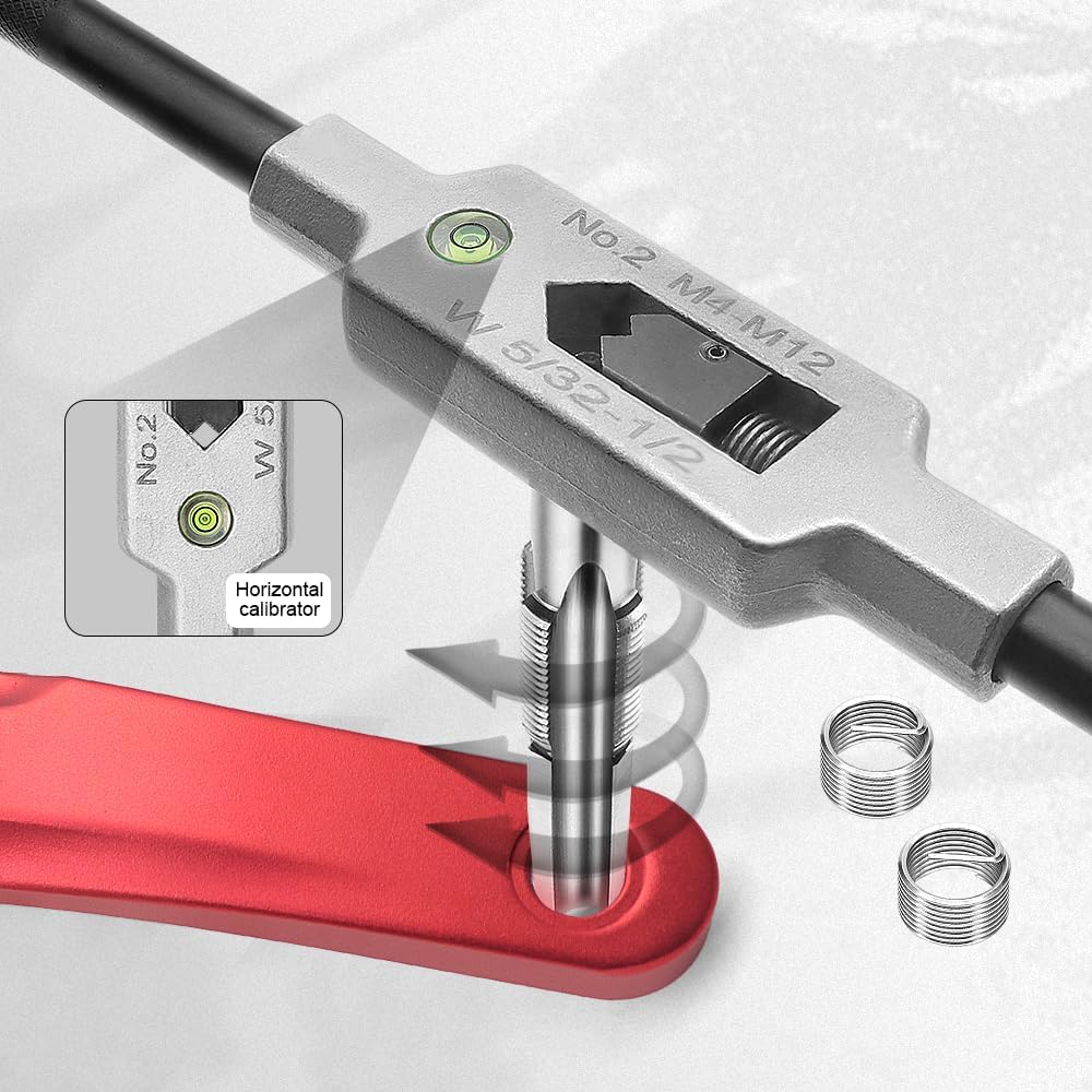 Bicycle Thread Repair Tools, Bicycle Thread Tapping Devices, Pedal Thread Repair Tools, Suitable for The Maintenance of Bicycle Pedals, Bottom Brackets and cranksets.