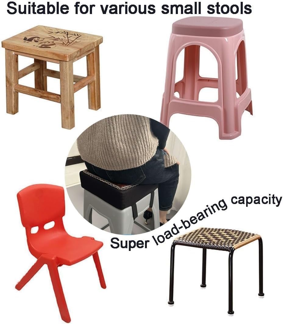 Stool Cushion Square with Ties 11/12/14/16 in,Non-Slip Bar Stool Cushion Square Seat Cushion with Machine Washable Cover Chair Seat Cushion Textured Barstool Pad(@33,16x16x3in/40x40x8cm)