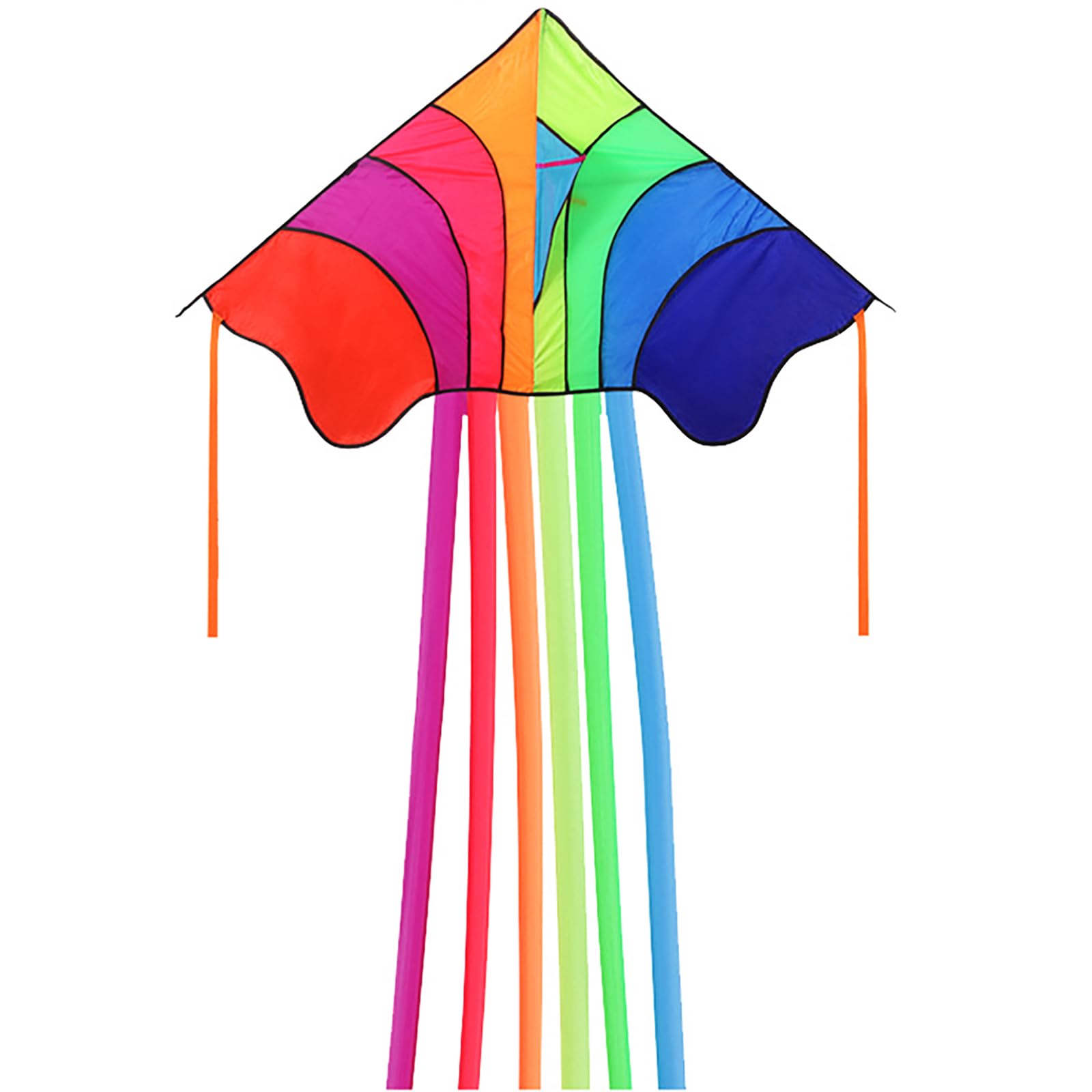 Cerf-volant De Poche Pour Enfants - Dragon Arc-en-ciel Avec Queue - Léger, Portable - À Partir De 3 Ans