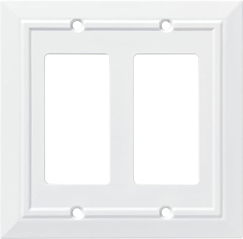 Franklin Brass Classic Architecture W35248-PW-C - Cubierta decorativa para interruptor de luz (1 unidad), color blanco puro, placa de pared para