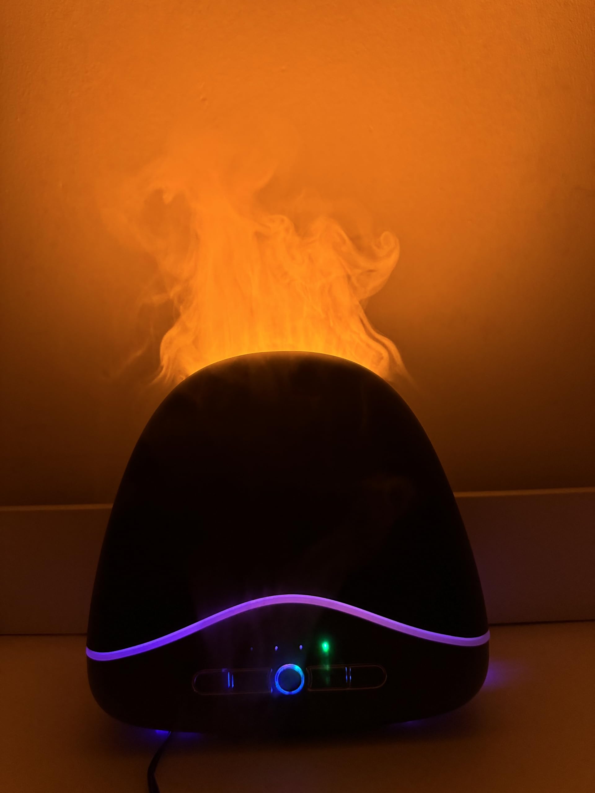 Diffusore Oli Essenziali Effetto Fiamma 150 Ml – Con Telecomando, Luce Notturna E Spegnimento Automatico, Perfetto Per Rilassarsi
