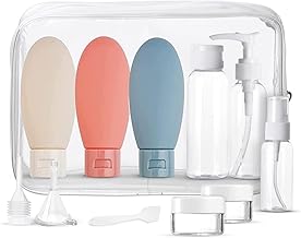 11-Piece Travel Bottles For Toiletries Travel Essentials For Shampoo Cream Handwash Lotion Storage and Travel accessories women Convenient Empty Kit for Stylish and Easy Travel