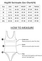 Vista 7 de HeyUU Traje de baño de una pieza para mujer con control de abdomen y cuello en V
