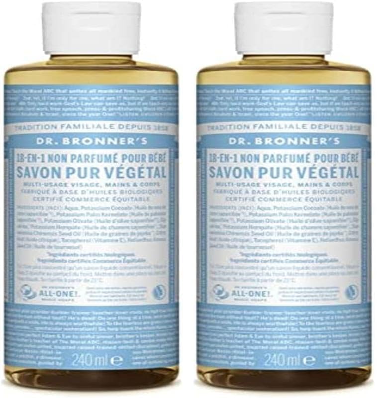 Savon liquide Sans Parfum Dr Bronner's : apaisez les peaux réactives au quotidien