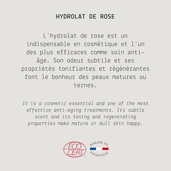MyCosmetik - Hydrolat de Rose BIO - Eau florale Certifiée Ecocert Cosmétique Biologique - Fabriqué en France - Anti-âge - 500 ml - 3