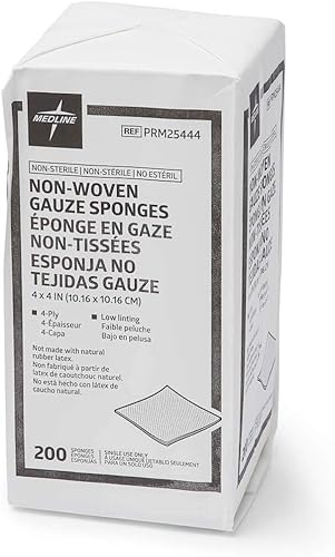 Miniatura 6 de Medline PRM25444 gasas no estériles, gasa esponja de 4 x 4 pulgadas, 4-Ply (Pack de 2000)