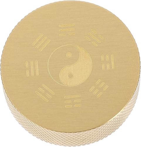 BESPORTBLE Town Ruler Pisapapeles de cobre Feng Shui Bagua Decoración Mesas Mesa Cobre Papel Wights Metal Pisapapeles Artesanía Chino Feng Shui