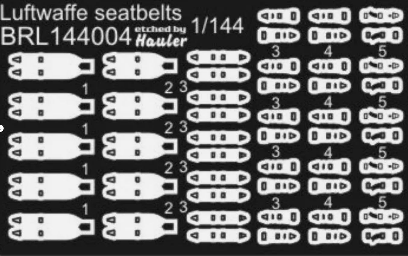 Brengun BRL144004 1/144 Luftwaffe seat Belts PE seat Belts aircrafts
