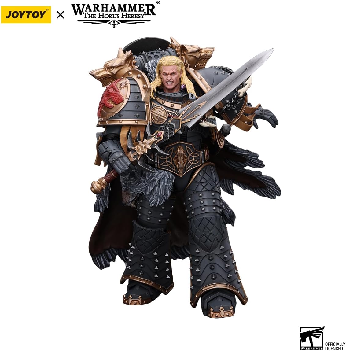 JoyToy Warhammer 40k The Horus Heresy Space Wolves 1/18 Scale Collectible Action Figure: Leman Russ Primarch of The VIth Legion