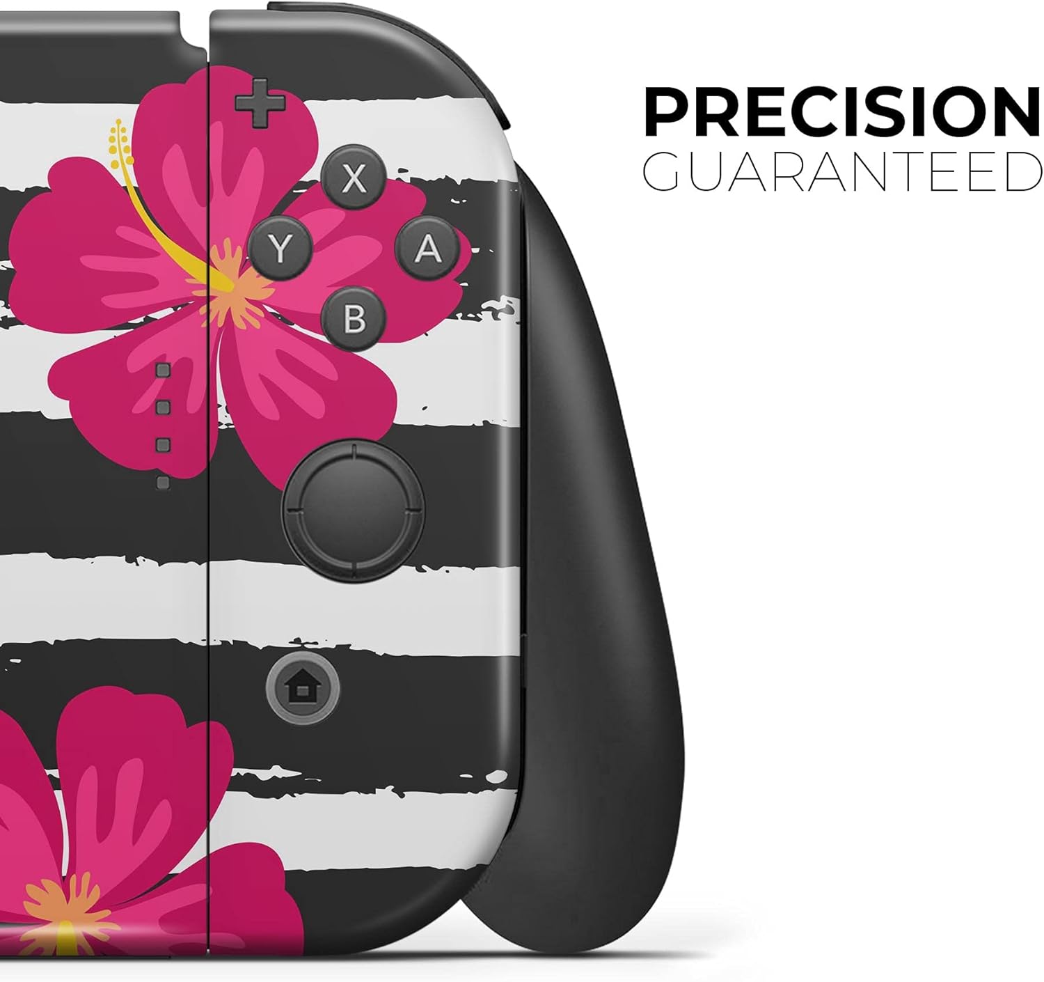 Design Skinz - Compatible with Nintendo Switch OLED Console Bundle - Skin Decal Protective Scratch-Resistant Removable Vinyl Wrap Cover - Tropical Summer Hot Pink Floral v2