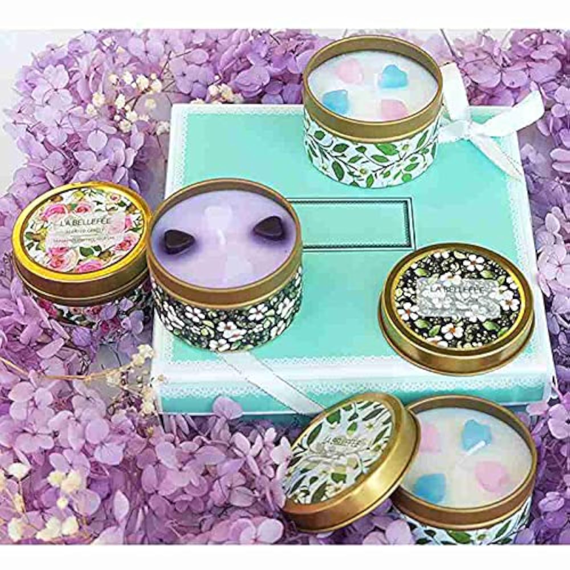 4PCS Multicolor Aromatherapy Candles in Tin Jars