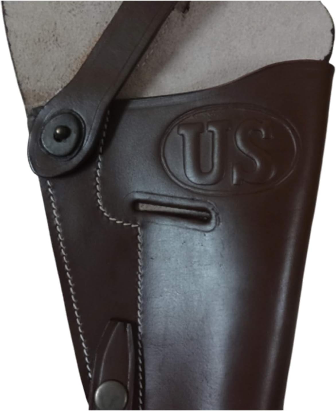 Wareplica WWII US M3 Leather Shoulder Holster- Authentic Reproduction for Colt 1911 .45 & S&W .38 Victory Tanker Sidearm Rig