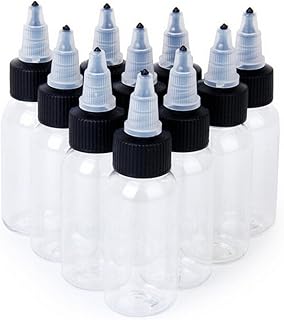 Tattoo Ink Bottle - Autdor 10pcs 30ML Empty Tattoo Pigment Bottles 1oz PET Plastic Bottles Tattoo Pigment Bottle Tattoo Squeeze Bottles for Tattoo supplies
