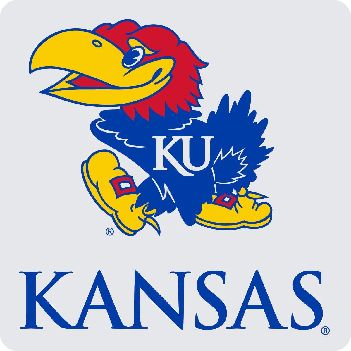 Kansas Jayhawks Acrylic Coaster 4-Pack Officially Licensed Collegiate Product