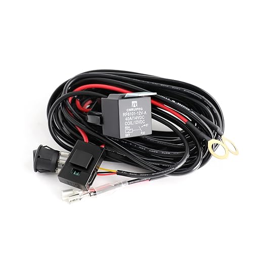 CO LIGHT Arnés de cableado para barra de luz LED, 1 cable de 12 V, 16 AWG, interruptor de relé, kit de arnés de cable para vainas LED todoterreno, disponible en Yaxa Peru
