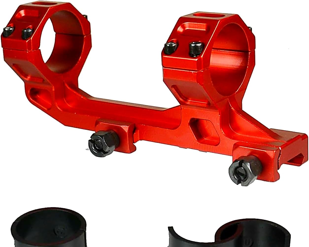 Adjustable Scope Mount 30mm or 1 Inch A/R-15 Up to 1.65" Offset Rings, Cantilever Scope Mount 30mm Lightweight Hollow Offset Dual Ring Scope Mount