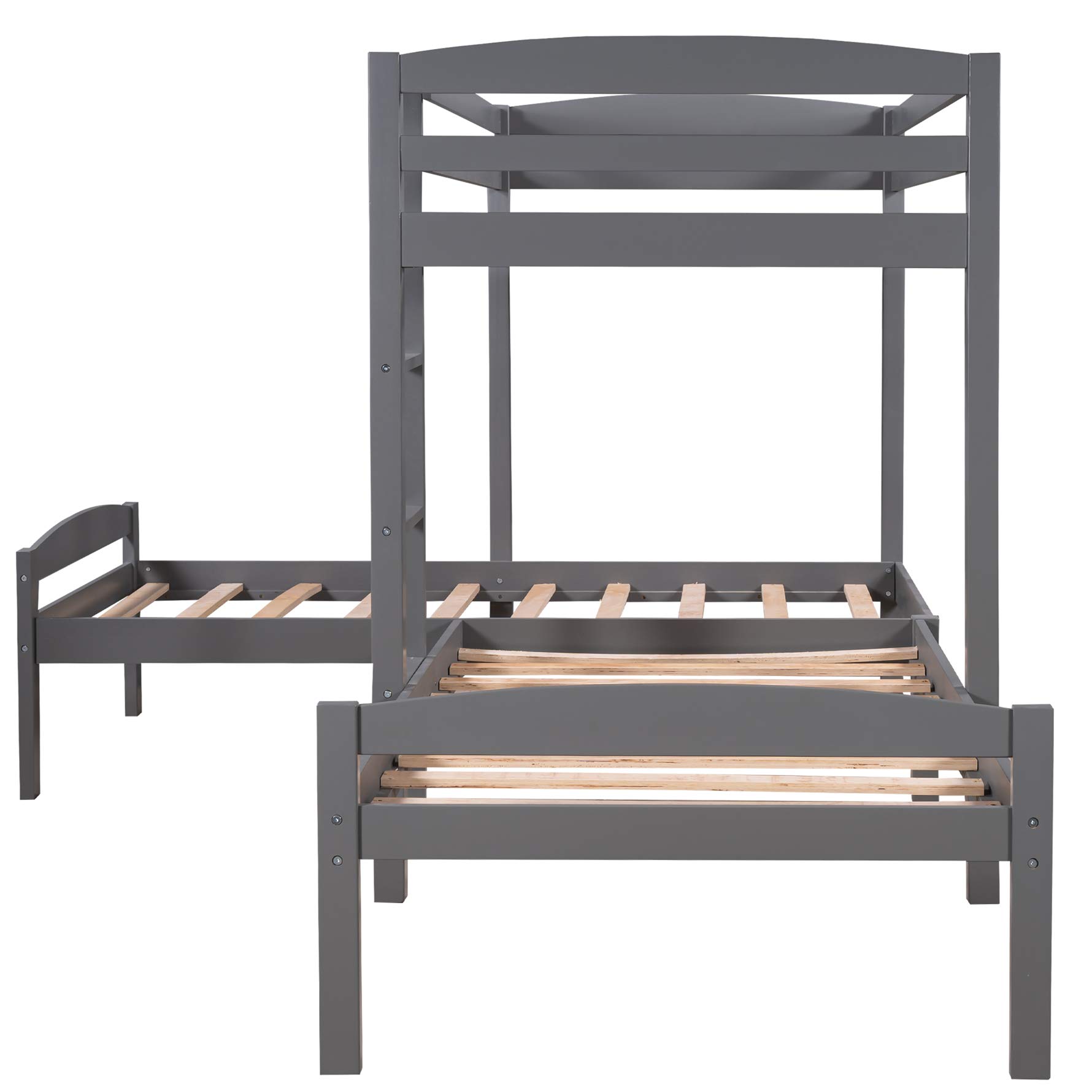 Buy Harper & Bright Designs Twin Over Twin 3 Bed Bunk Beds, LShaped